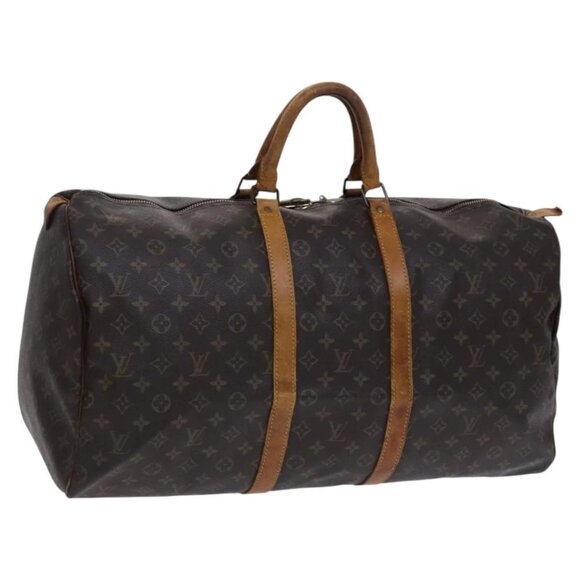 LOUIS VUITTON Monogram Keepall 55 Boston Bag M41424 LV Auth MY147 - Picture 2 of 16